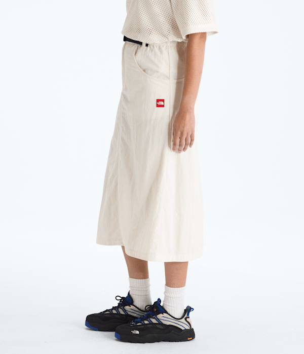 Womens-TNF-Red-Box-Nylon-Belted-Skirt-TNF-MODEL34.png